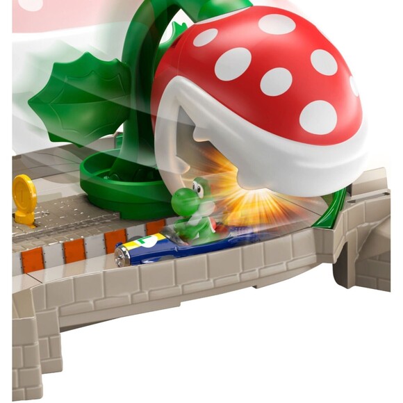 Hot Wheels Mario Kart Piranha Plant Slide Track Set & Yoshi Diecast NEW Box - Picture 5 of 8